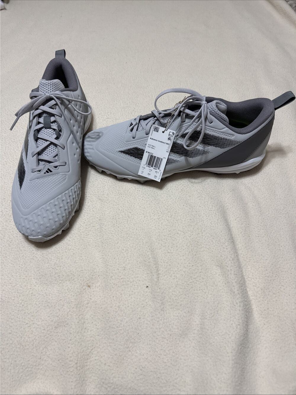 Adidas Adizero Impact Men Size 13 Gray Black Baseball Cleats JI1468 BRAND NEW